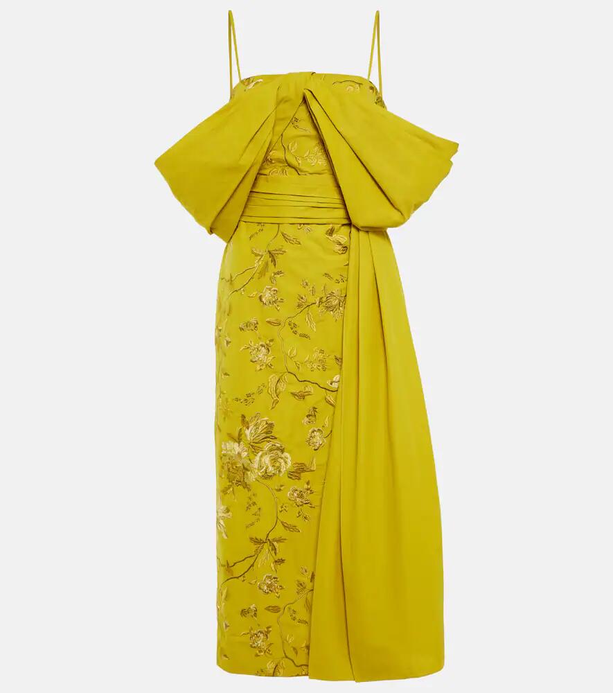 Erdem Evora embroidered cotton faille gown Cover