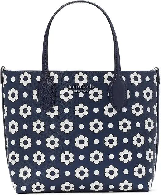 Kate Spade New York Bleecker Daisy Dot Printed Pvc Medium Crossbody Tote (Parisian Navy Multi) Tote Handbags Cover