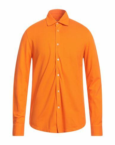 Malo Man Shirt Orange Cotton Cover