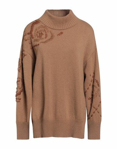 Ermanno Scervino Woman Turtleneck Camel Wool, Cashmere, Alpaca wool, Polyamide Cover