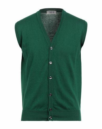 Tsd12 Man Cardigan Green Cotton Cover