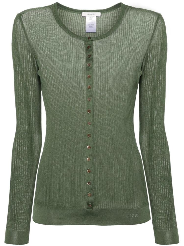 LEMAIRE ribbed fine-knit jumper - Green Cover