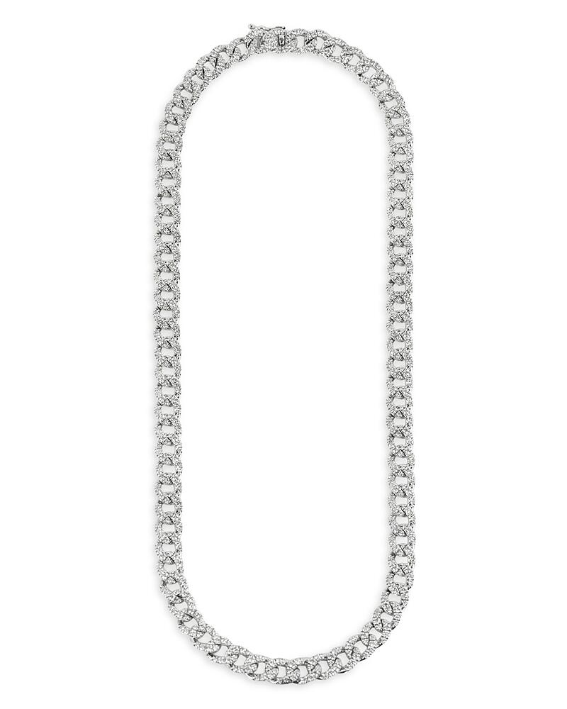 Zydo 18K White Gold Classic Chic Diamond Link Necklace 16, 6.87 ct. t. w. Cover