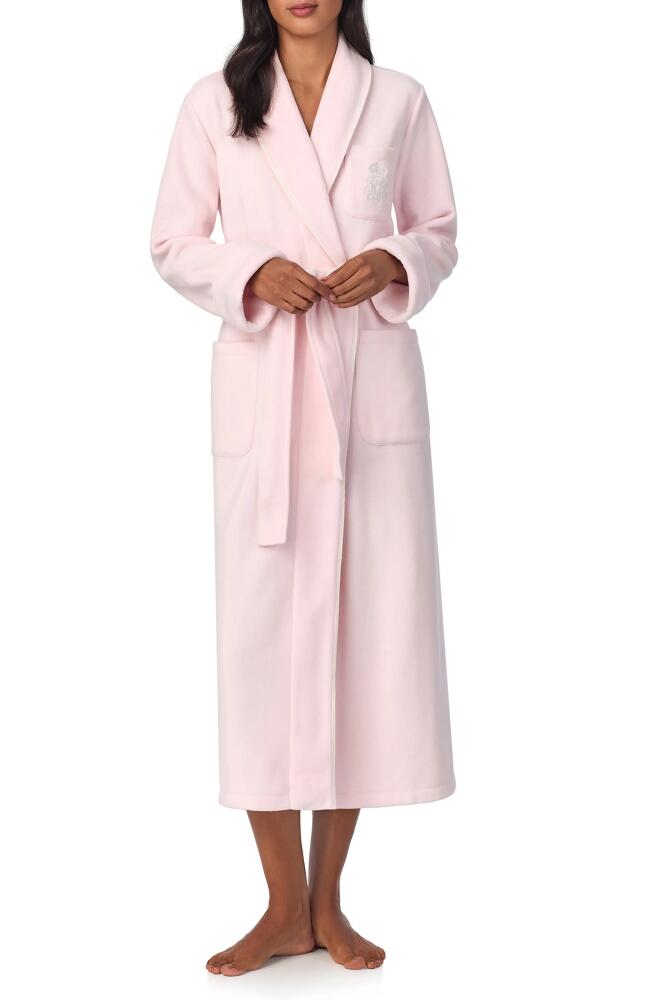 Lauren Ralph Lauren Crest Embroidered Robe in Pink Cover