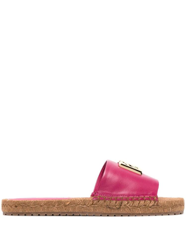 Dolce & Gabbana logo-plaque espadrilles - Pink Cover