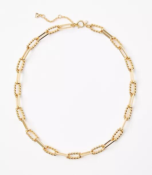 Loft Textured Chain Link Necklace Cover