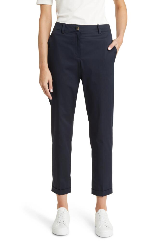 BOSS Tachinoa Stretch Cotton Ankle Pants in Sky Captain Cover