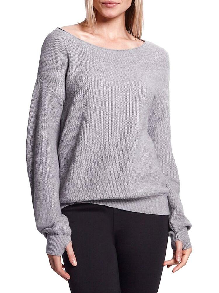 Capsule 121 Women's Hale Drop Shoulder Cashmere Blend Sweater - Grey Cover