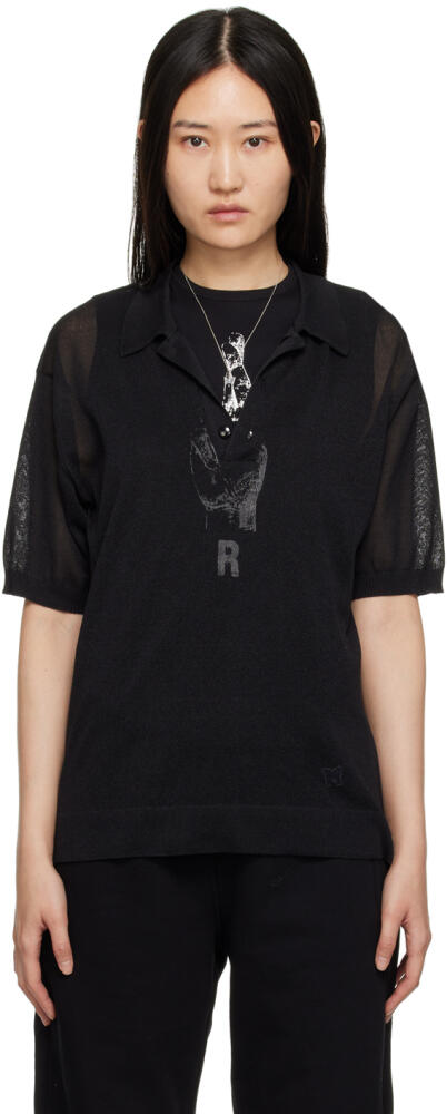 NEEDLES Black Semi-Sheer Polo Cover