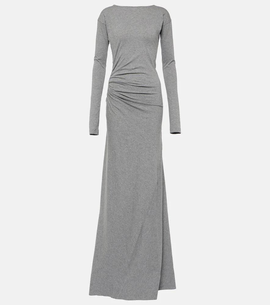 Victoria Beckham Gathered cotton jersey maxi dress Cover