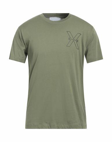 Richmond X Man T-shirt Military green Cotton Cover