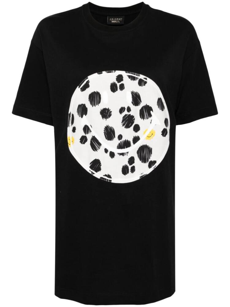 Joshua Sanders smiley-motif oversized t-shirt - Black Cover