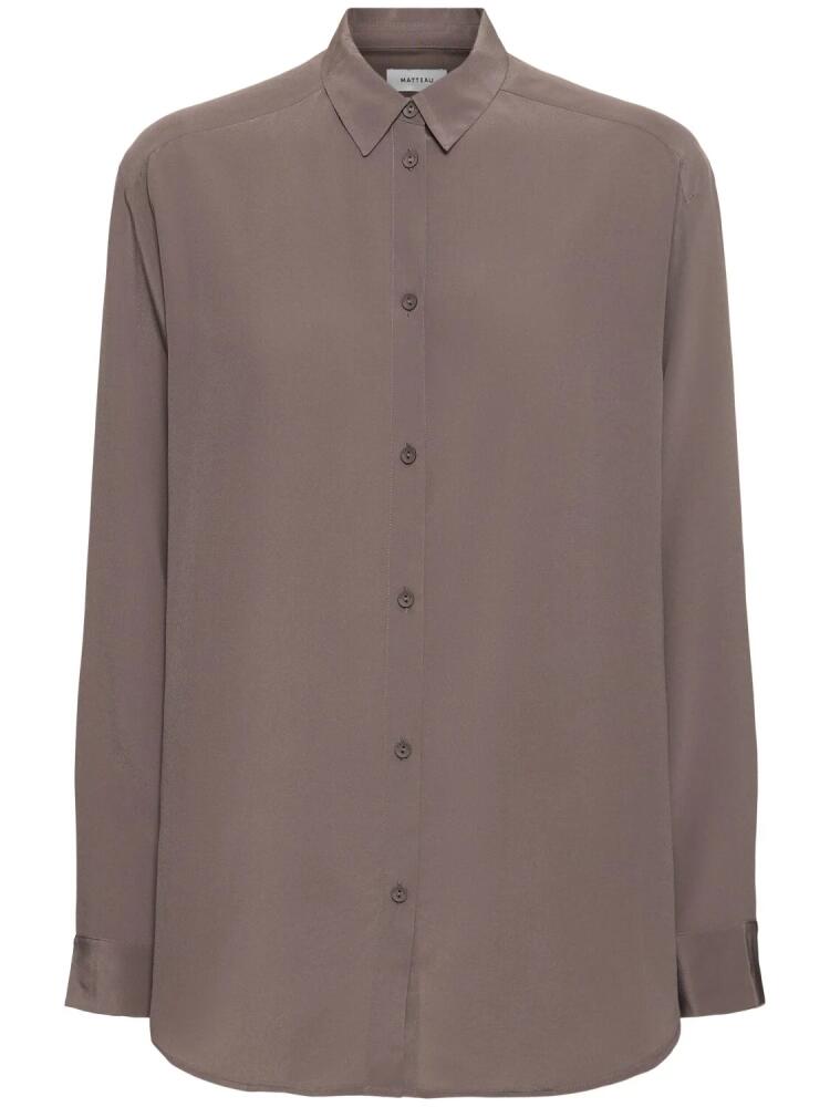 MATTEAU Silk Long Sleeve Shirt Cover