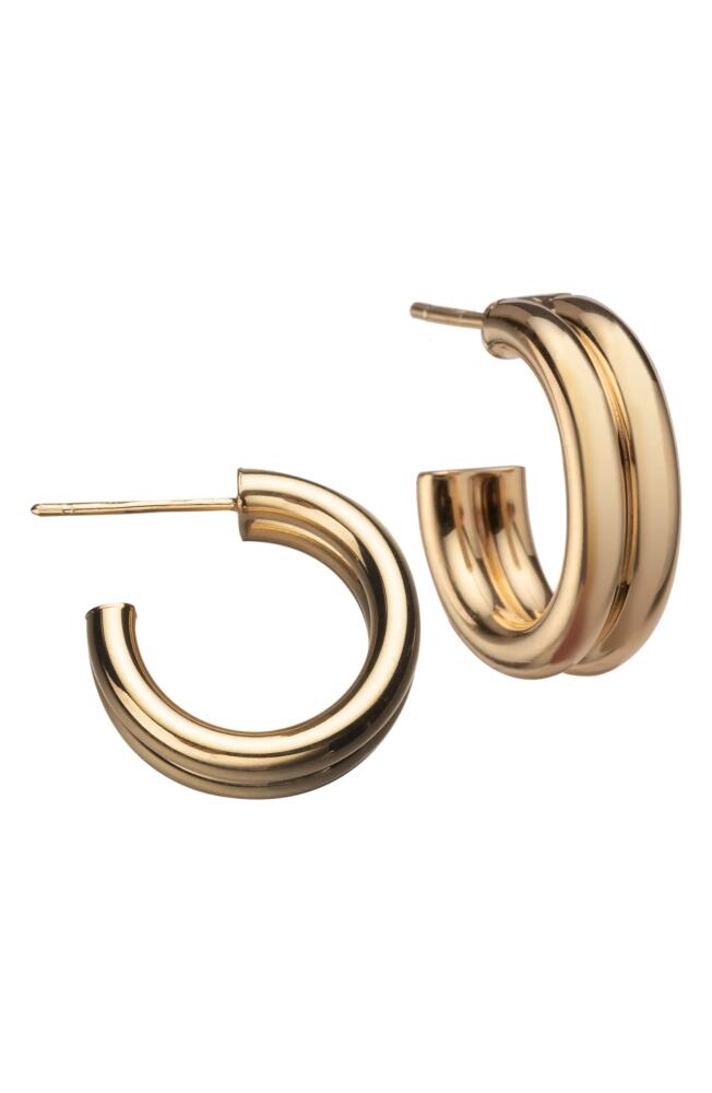 Jennifer Zeuner Ingrid Hoop Earrings in Yellow Gold Plated Cover