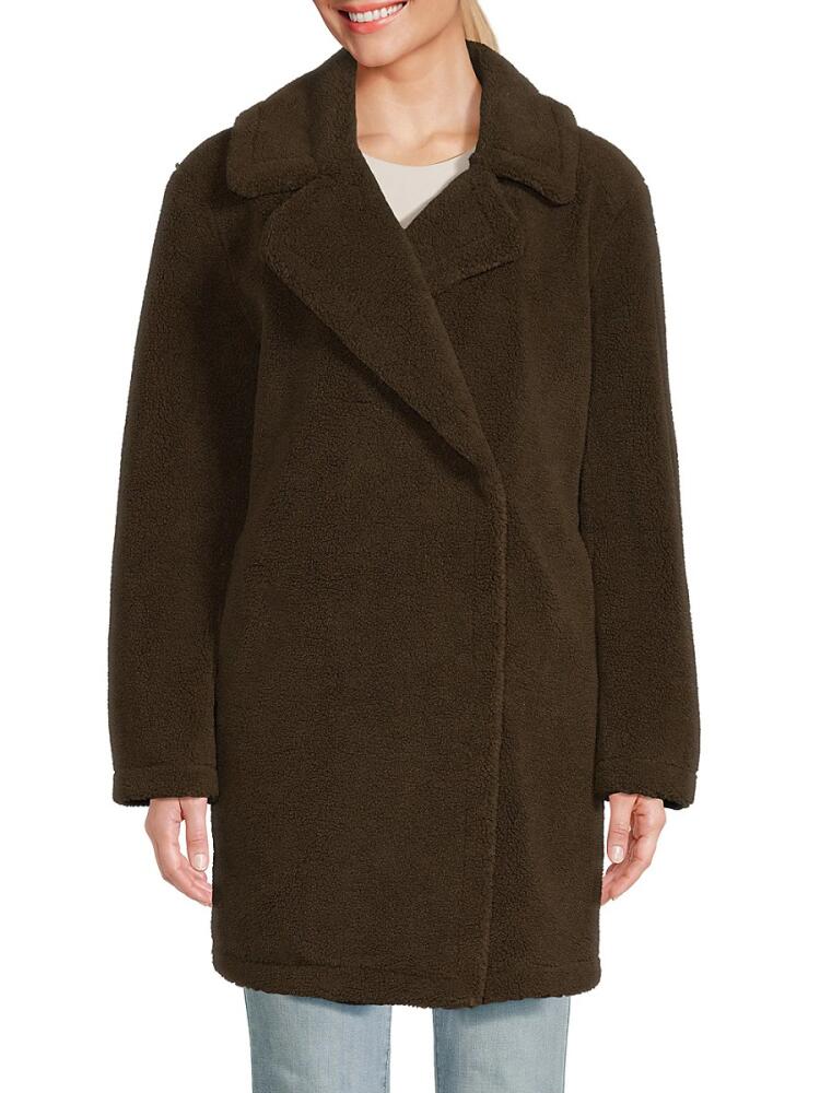 Velvet Women's Notch Lapel Coat - Olive Cover