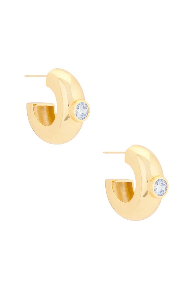 MEGA Large Cz Donut Earring in Metallic Gold Cover