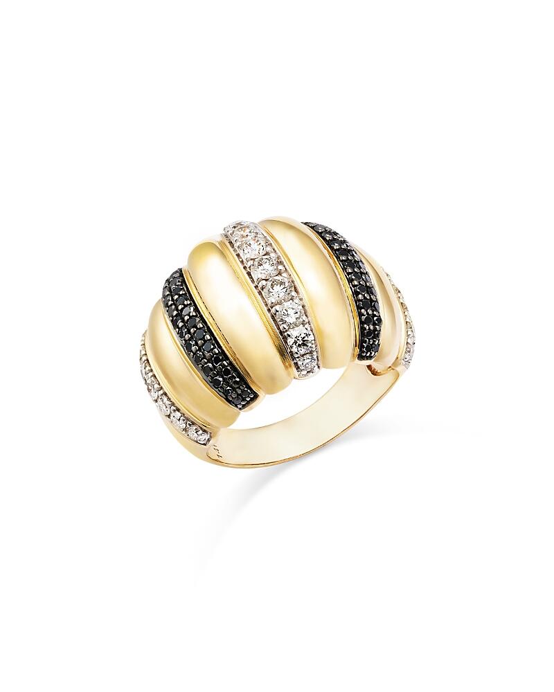 Bloomingdale's Fine Collection Black & White Diamond Ring in 14K Yellow Gold, 1.25 ct. t. w. Cover