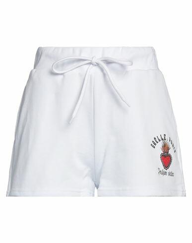 Gaëlle Paris Woman Shorts & Bermuda Shorts White Cotton Cover