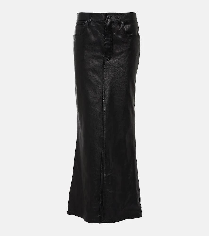 Balenciaga Leather maxi skirt Cover