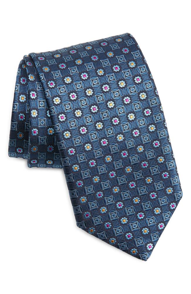 Canali Medallion Silk Tie in Blue Cover