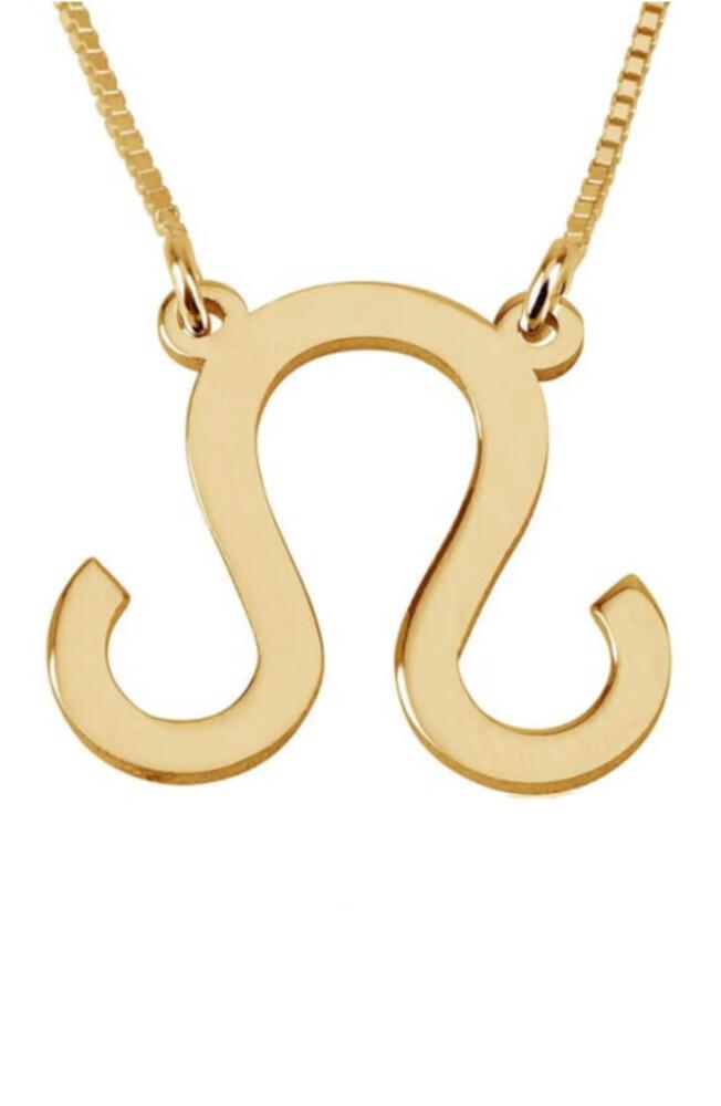 MELANIE MARIE Zodiac Pendant Necklace in Gold Plated - Leo Cover