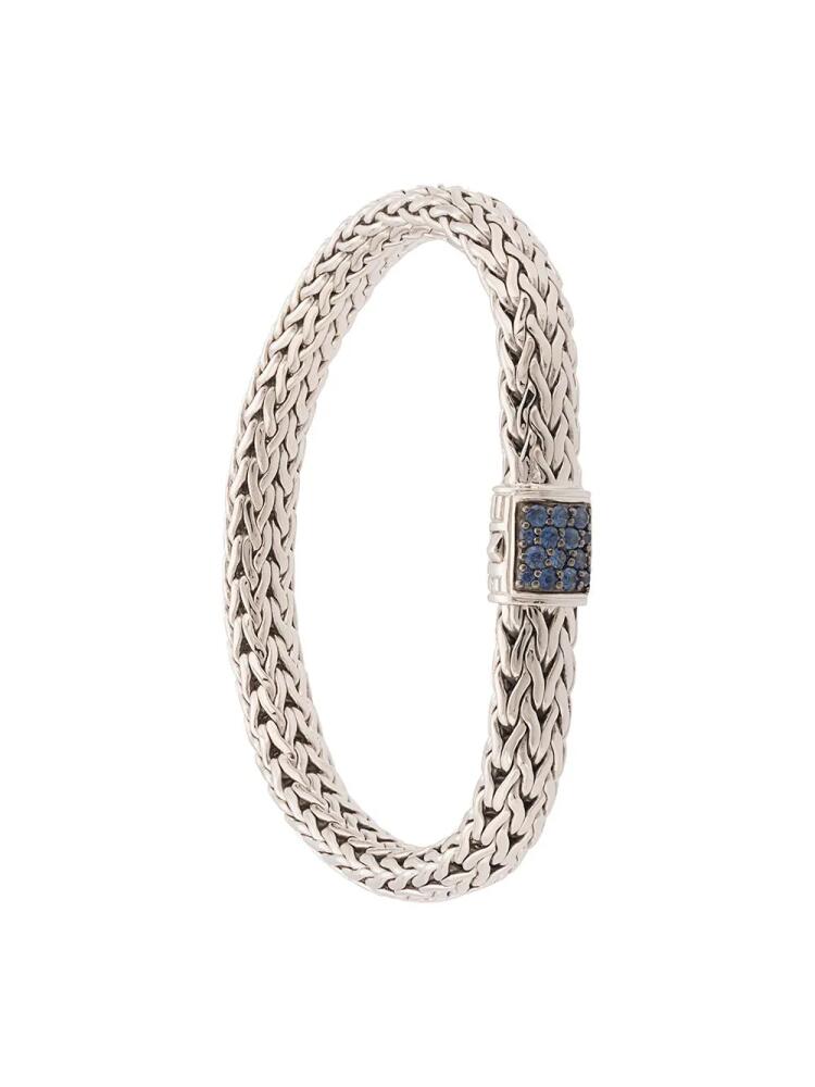 John Hardy Classic Chain 7.5mm sapphire pavé bracelet - Silver Cover