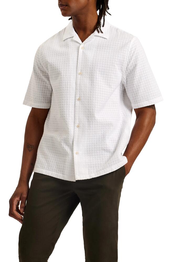 Ted Baker London Oise Textured Cotton Camp Shirt in White Cover