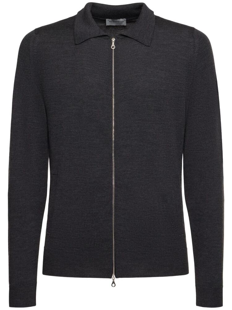 JOHN SMEDLEY Alston Extrafine Wool Zip Sweater Cover