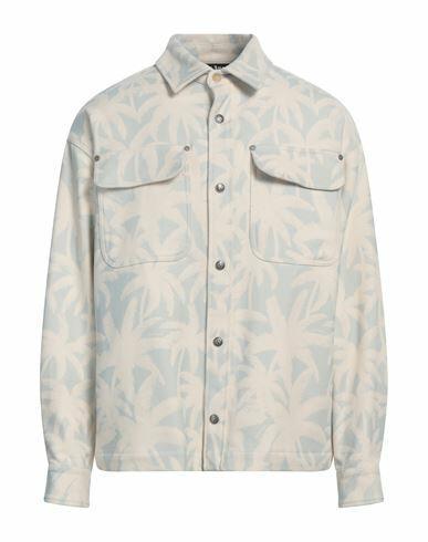 Palm Angels Man Shirt Off white Cotton Cover