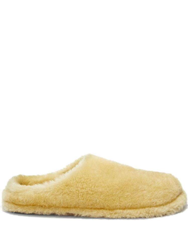 Jil Sander fur-design slippers - Yellow Cover