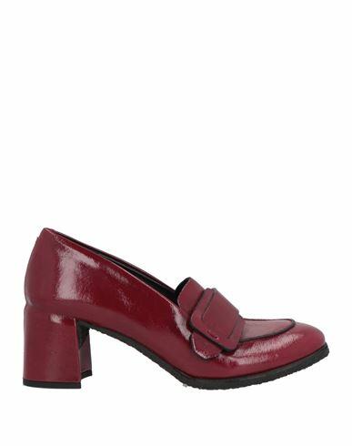 Del Carlo Woman Loafers Brick red Leather Cover