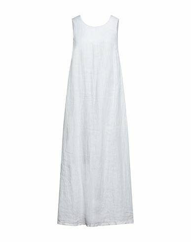 120% Lino Woman Maxi dress Light grey Linen Cover