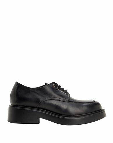 Leonardo Principi Woman Lace-up shoes Black Calfskin Cover