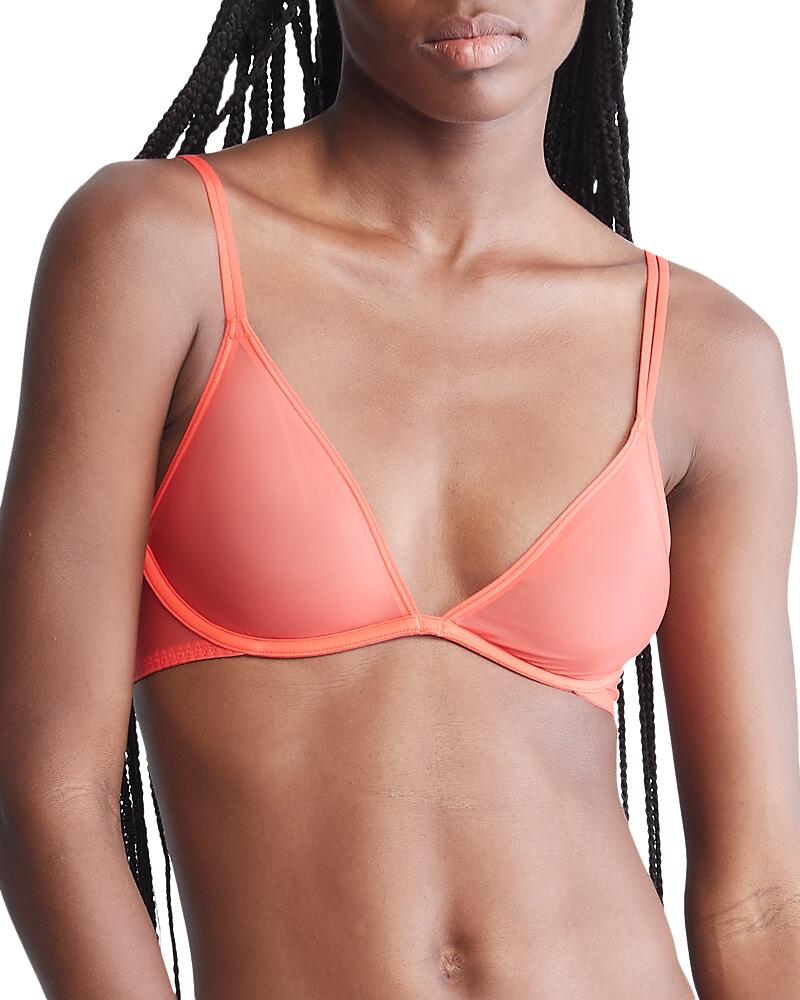 Calvin Klein Sheer Marquisette Unlined Plunge Bra Cover