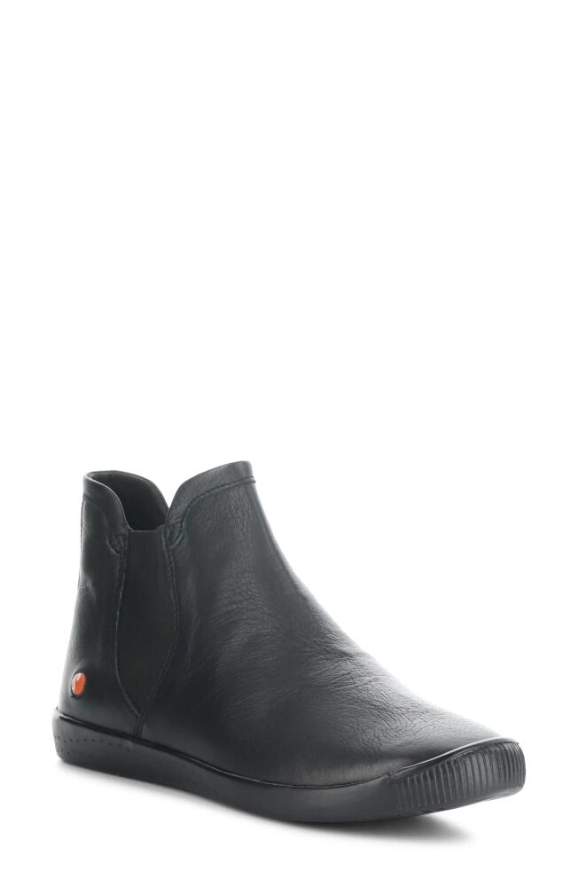 Softinos by Fly London Itzi Chelsea Boot in Black Smooth Leather Cover