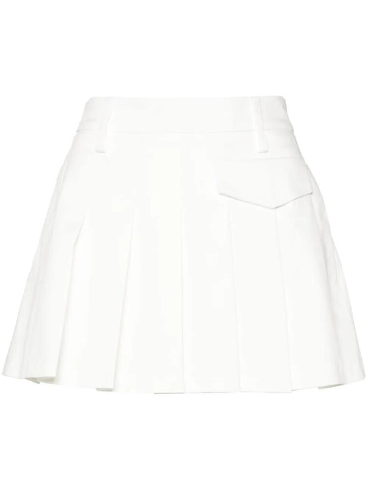 Blanca Vita pleated cotton mini skirt - White Cover