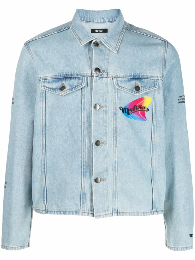 MSFTSrep logo-print denim jacket - Blue Cover