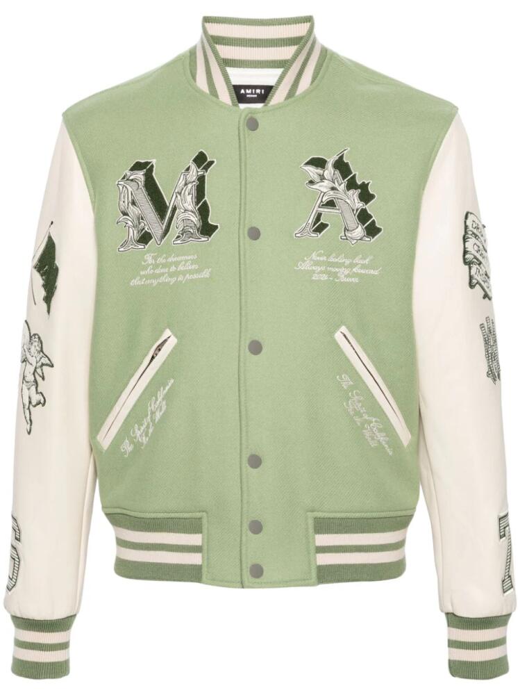 AMIRI MA Angel varsity jacket - Green Cover