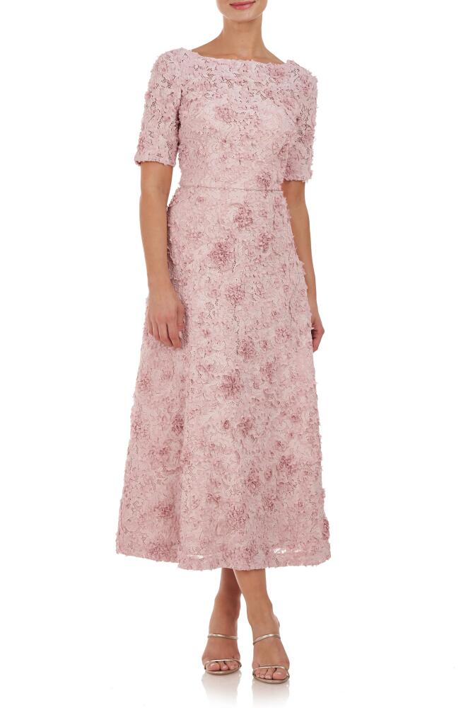 JS Collections Jenni Floral Lace Cocktail Midi Dress in Lilac Cover