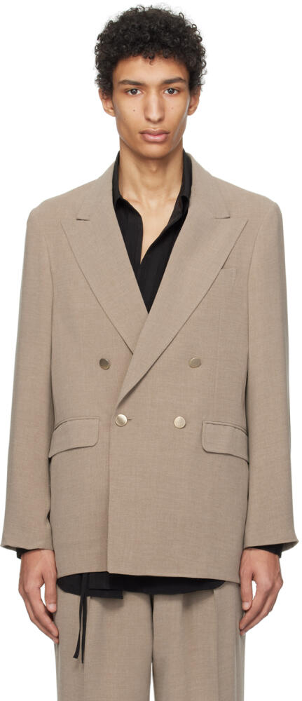 RAINMAKER KYOTO Beige Double-Breasted Blazer Cover