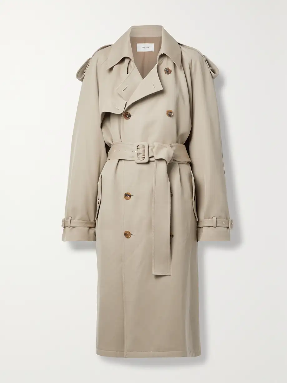 The Row - June Belted Cotton-gabardine Trench Coat - Brown Cover