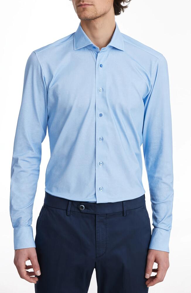 Emanuel Berg Modern Fit 4Flex Knit Dress Shirt in Bright Blue Cover