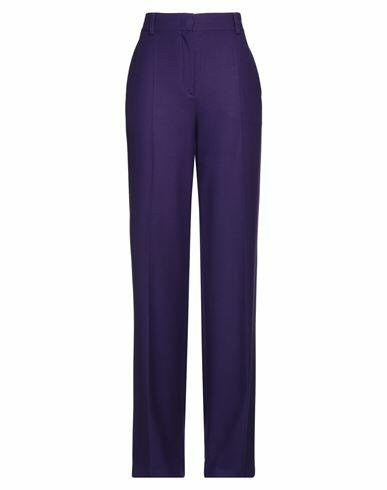 Alberta Ferretti Woman Pants Purple Virgin Wool, Elastane Cover