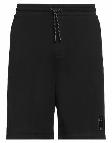 Armani Exchange Man Shorts & Bermuda Shorts Black Cotton Cover