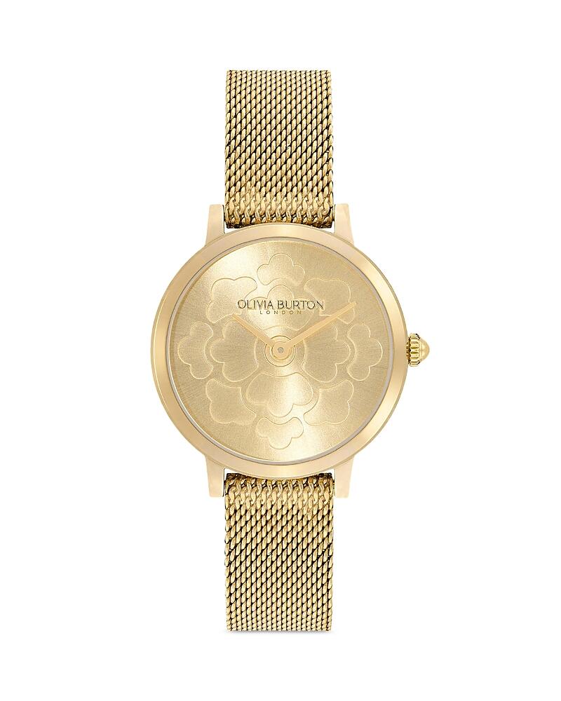 Olivia Burton Ultra Slim Floral Watch, 28mm Cover