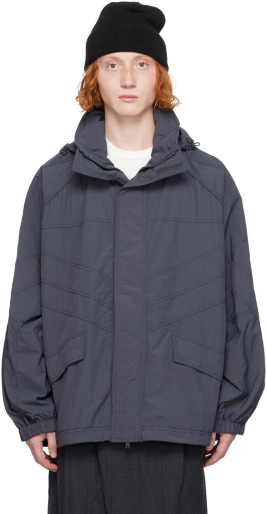 Juun.J Gray Oblique Cut Track Jacket Cover