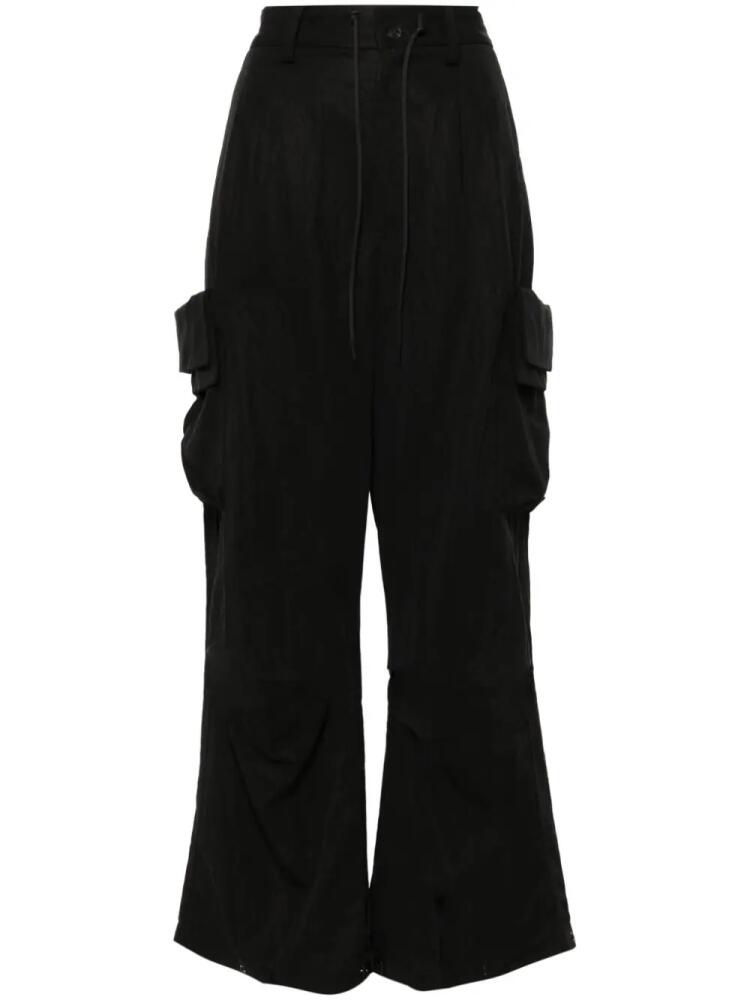 Y-3 drawstring cargo trousers - Black Cover