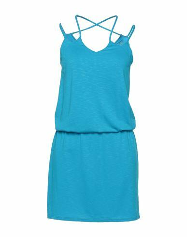 Lanston Woman Mini dress Azure Rayon, Polyester Cover