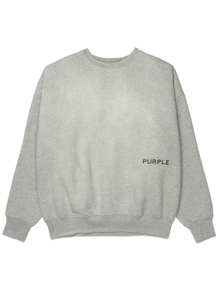 Purple Brand Wordmark cotton sweatshirt - Grey Cover