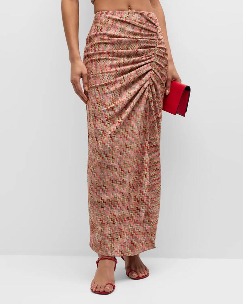 Ramy Brook Mable Chevron Midi Skirt Cover